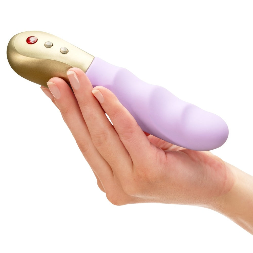 Pulsator Mini FUN FACTORY Stronic Petite (Lila Pastel) - Jucarie Sexuala Mica si Puternica cu Functie de Impuls, Lovituri si Pulsatii Hands-Free - Silicon Medical Prietenos cu Pielea, Fabricat in Germania