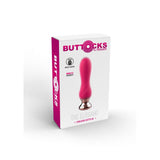 Dop Anal Vibrant ToyJoy Buttocks the Elegant - Fucsia, 13 cm - 3 Viteze, 7 Functii Vibratii controlate prin Telecomanda Wireless - Reincarcabil, Rezistent la Apa IPX7