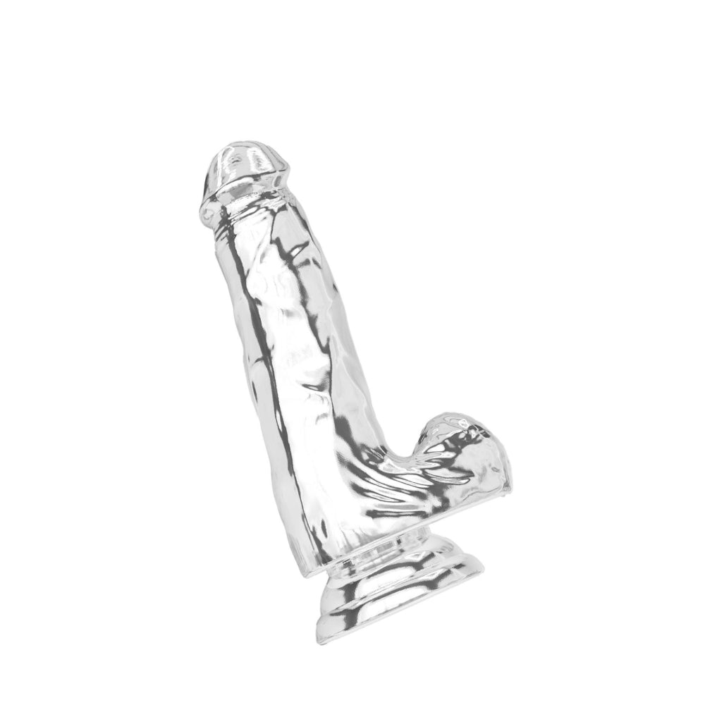 Dildo Realistic ToyJoy Get Real Transparent 16 cm - material TPE non-aderent si usor de curatat - baza cu ventuza puternica, perfect pentru momente intime si jocuri creative in cuplu