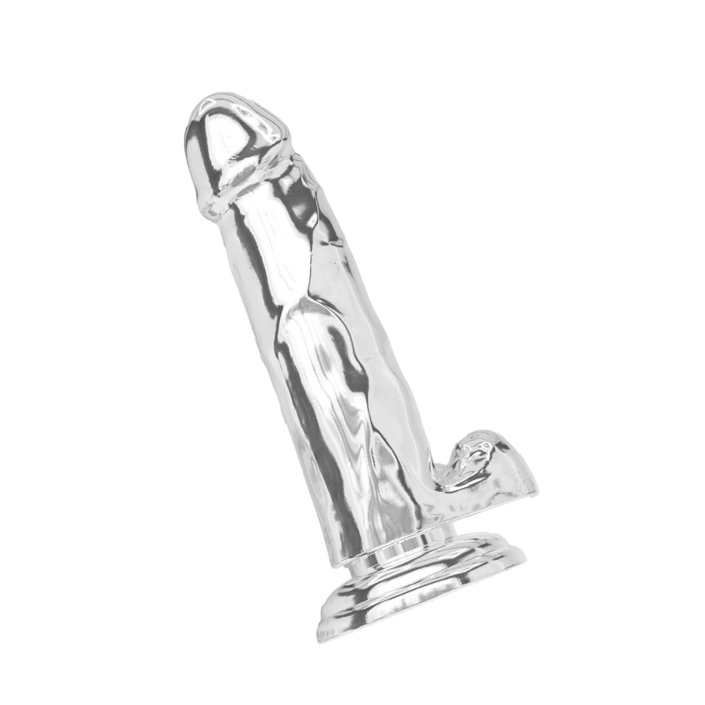 Dildo Realistic ToyJoy Get Real Transparent 18 cm - material TPE non-aderent si usor de curatat - baza cu ventuza puternica, perfect pentru momente intime si jocuri creative in cuplu