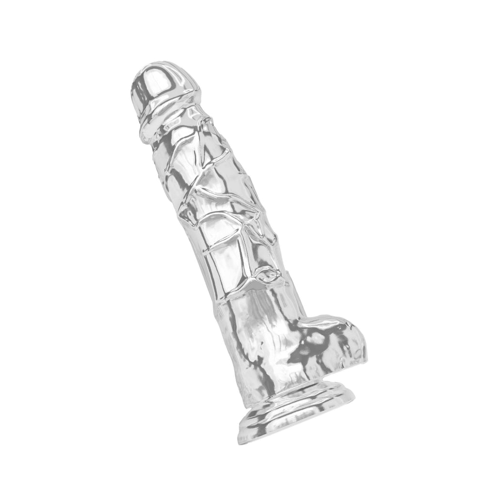 Dildo Realistic ToyJoy Get Real Transparent 22.5 cm - material TPE non-aderent si usor de curatat - baza cu ventuza puternica, perfect pentru momente intime si jocuri creative in cuplu