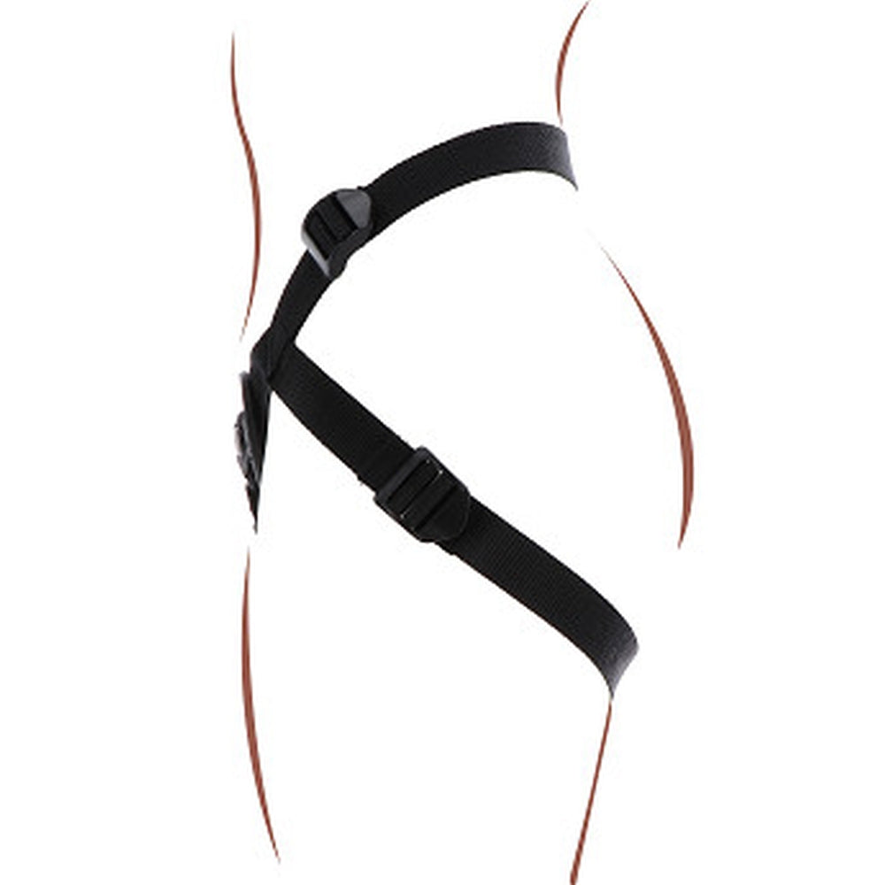 Curea Strap-On ToyJoy Get Real - ham de calitate premium, perna frontala captusita cu curele reglabile - Include 3 inele din silicon pentru compatibilitate versatila cu dildo-ul preferat