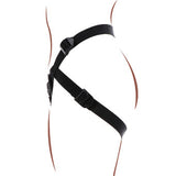 Curea Strap-On ToyJoy Get Real - ham de calitate premium, perna frontala captusita cu curele reglabile - Include 3 inele din silicon pentru compatibilitate versatila cu dildo-ul preferat