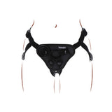 Curea Strap-On ToyJoy Get Real - ham de calitate premium, perna frontala captusita cu curele reglabile - Include 3 inele din silicon pentru compatibilitate versatila cu dildo-ul preferat