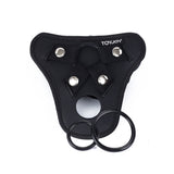 Curea Strap-On ToyJoy Get Real - ham de calitate premium, cu gaura compatibila cu penis sau dildo - Include 3 inele din silicon pentru compatibilitate versatila cu dildo-ul preferat