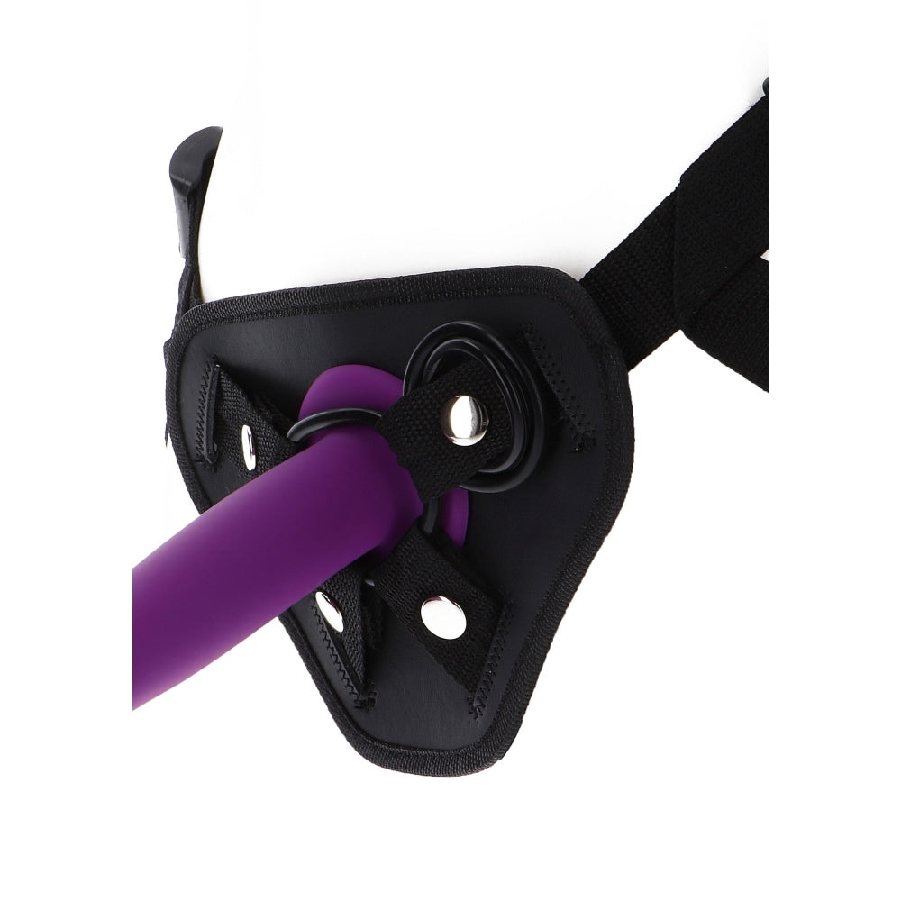 Curea Strap-on ToyJoy Get Real Full Cover Deluxe - captuseara frontala moale pentru confort - Include 3 inele pentru copatibilitate variata cu dildo-uri - Buzunar interior pentru bullet vibrator