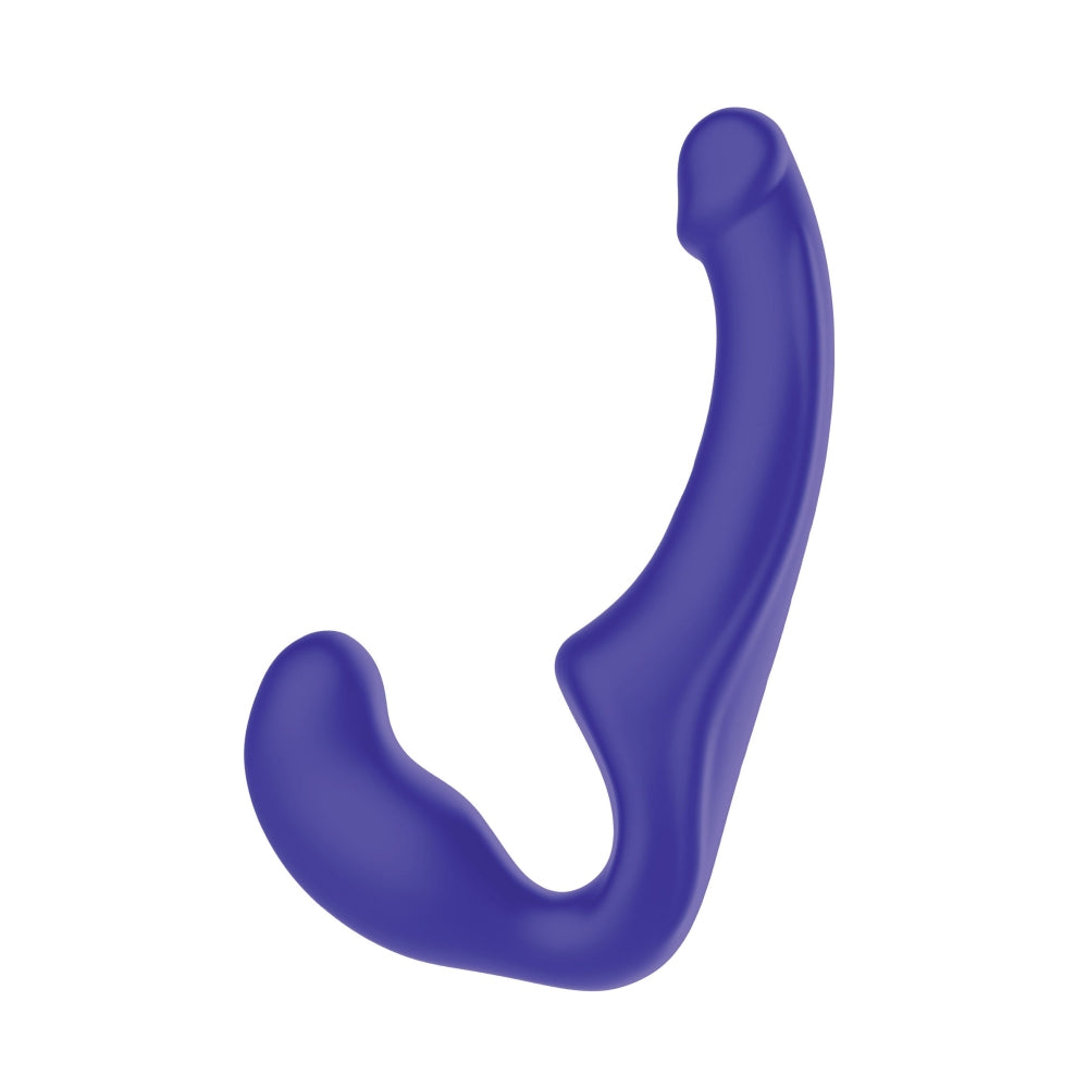 Strapless Strap-on ToyJoy Bend Over Boyfriend Silicon - Mov, 23 cm - Dildo strap-on versatil pentru placere in cuplu - Design flexibil pentru confort si stimulare intensa pentru ambii parteneri