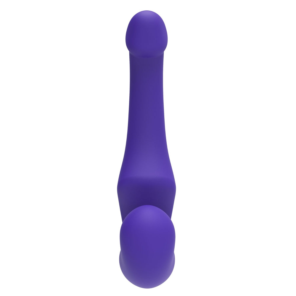 Strapless Strap-on ToyJoy Bend Over Boyfriend Silicon - Mov, 23 cm - Dildo strap-on versatil pentru placere in cuplu - Design flexibil pentru confort si stimulare intensa pentru ambii parteneri
