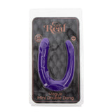 Dildo Dublu Mini ToyJoy Get Real Vogue - Mov, 30 cm - design in forma de U pentru dubla penetrare - dimensiuni compacte perfect pentru incepatori