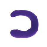 Dildo Dublu Mini ToyJoy Get Real Vogue - Mov, 30 cm - design in forma de U pentru dubla penetrare - dimensiuni compacte perfect pentru incepatori