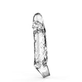 Prelungitor Penis ToyJoy Get Real Medium - transparent, 16 cm - material moale si elastic din TPE - design usor de folosit pentru a crestea lungimea si grosimea