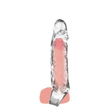 Prelungitor Penis ToyJoy Get Real Medium - transparent, 16 cm - material moale si elastic din TPE - design usor de folosit pentru a crestea lungimea si grosimea