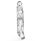 Prelungitor Penis ToyJoy Get Real XLarge - Transparent, 22.5 cm - material moale si elastic din TPE - design usor de folosit pentru a crestea lungimea si grosimea