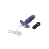 Dop Anal Thrusting ToyJoy Buttocks The Tough - 15.5 cm, Albastru - 7 Moduri Pulsatii, 3 Viteze Vibratii - Telecomanda Wireless pentru Jocuri in Cuplu