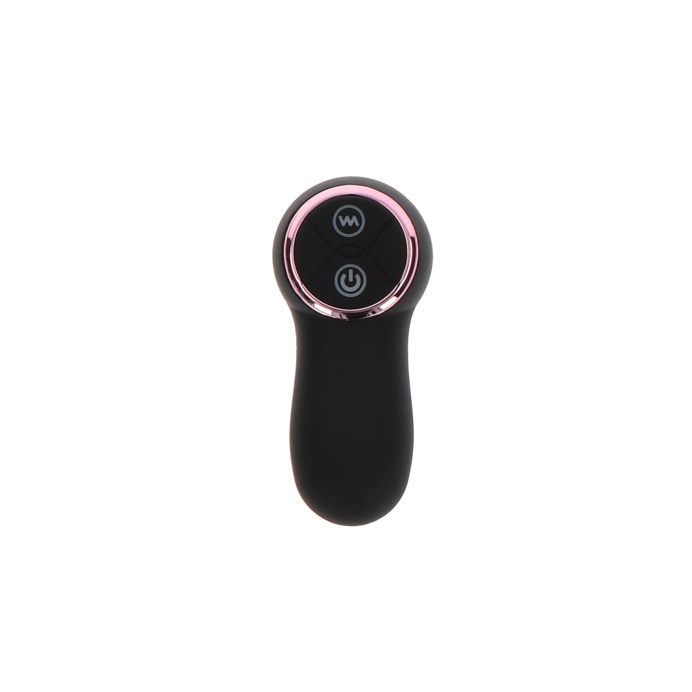 Dop Anal Thrusting ToyJoy Buttocks The Tough - 15.5 cm, Albastru - 7 Moduri Pulsatii, 3 Viteze Vibratii - Telecomanda Wireless pentru Jocuri in Cuplu