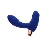 Dop Anal Vibrant ToyJoy Buttocks the Heroic - Albastru, 11.5 cm - Stimulare prostata si perineu - 10 Moduri Vibratii - Reincarcabil, rezistent la apa IPX7