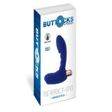 Dop Anal Vibrant ToyJoy Buttocks the Heroic - Albastru, 11.5 cm - Stimulare prostata si perineu - 10 Moduri Vibratii - Reincarcabil, rezistent la apa IPX7