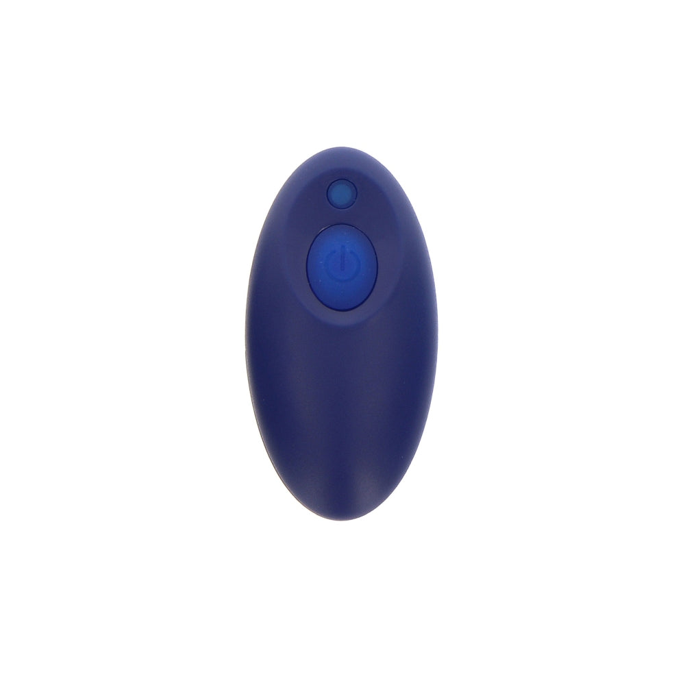 Dop Anal Vibrant ToyJoy Buttocks the Heroic - Albastru, 11.5 cm - Stimulare prostata si perineu - 10 Moduri Vibratii - Reincarcabil, rezistent la apa IPX7