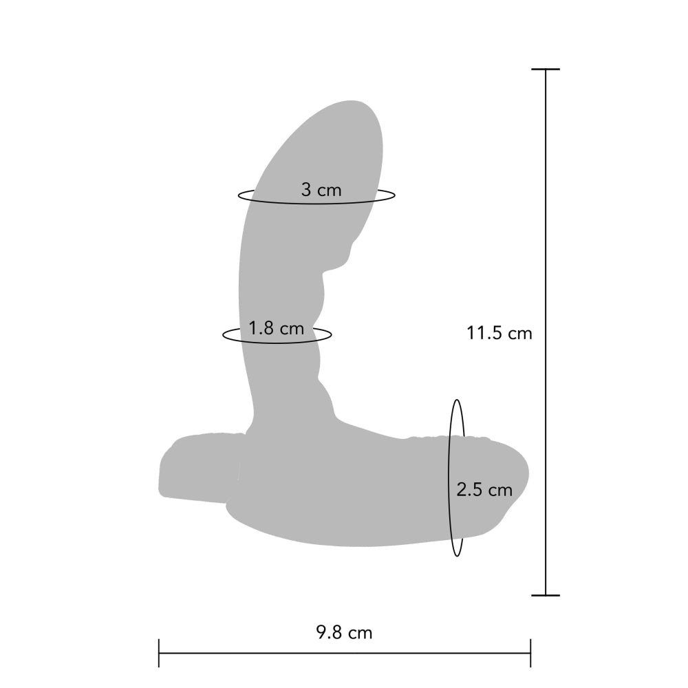 Dop Anal Vibrant ToyJoy Buttocks the Heroic - Albastru, 11.5 cm - Stimulare prostata si perineu - 10 Moduri Vibratii - Reincarcabil, rezistent la apa IPX7