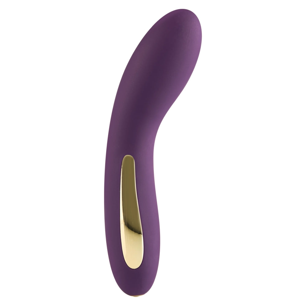 Vibrator Punctul G ToyJoy Luz - Mov, 17 cm - Varf curbat pentru stimulare precisa a punctului G, 7 Moduri Vibratii - Reincarcabil, Rezistent la Apa
