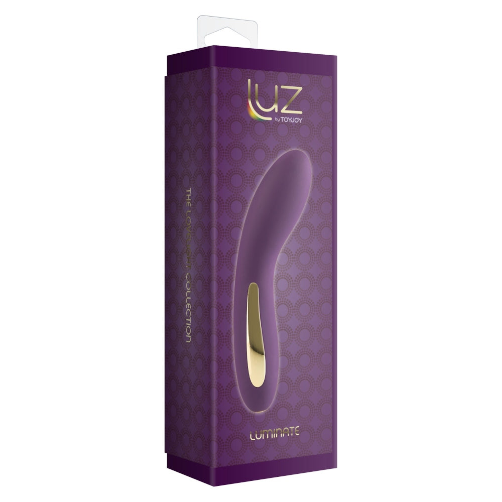 Vibrator Punctul G ToyJoy Luz - Mov, 17 cm - Varf curbat pentru stimulare precisa a punctului G, 7 Moduri Vibratii - Reincarcabil, Rezistent la Apa