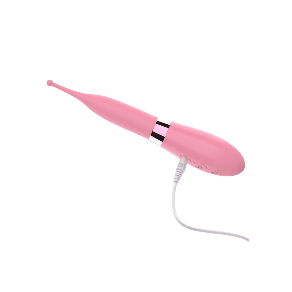 Vibrator Toyjoy Love Rabbit Roz - Stimulare dubla, ax flexibil pentru placere clitoridiana - 7 Moduri de Pulsatii, 3 Moduri Viteze - Rezistent la Stropire, Reincarcabil