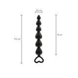 Bile anale din silicon TOYJOY Anal Play Bottom Beads cu 6 bile si bucla de retragere