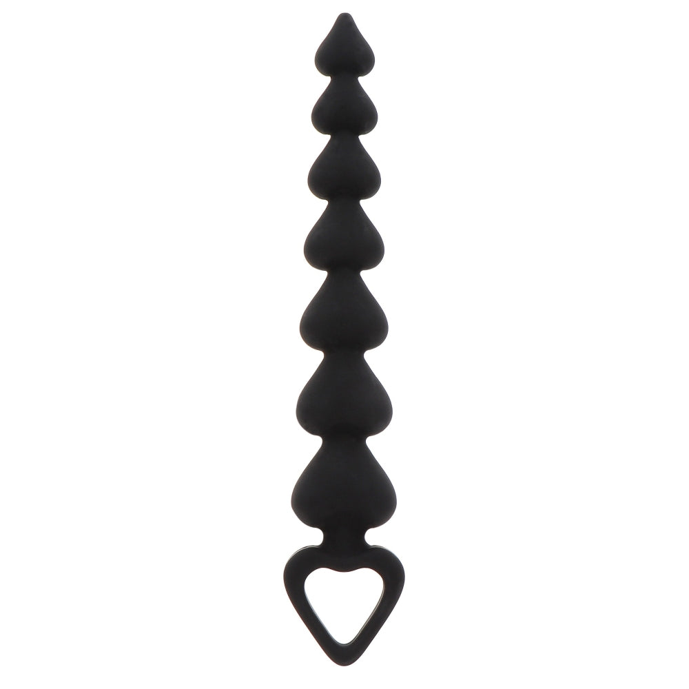 Bile anale din silicon TOYJOY Anal Play Heart Beads cu 7 bile in forma de inima