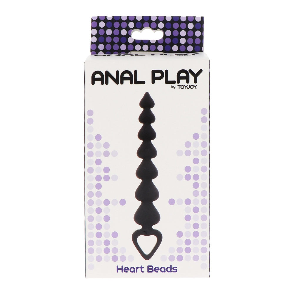 Bile anale din silicon TOYJOY Anal Play Heart Beads cu 7 bile in forma de inima