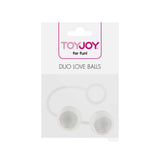 Bile Vaginale Duo Love Balls ToyJoy pentru Stimulare si Antrenament Pelvic - Design Unic si Eficient, Transparent
