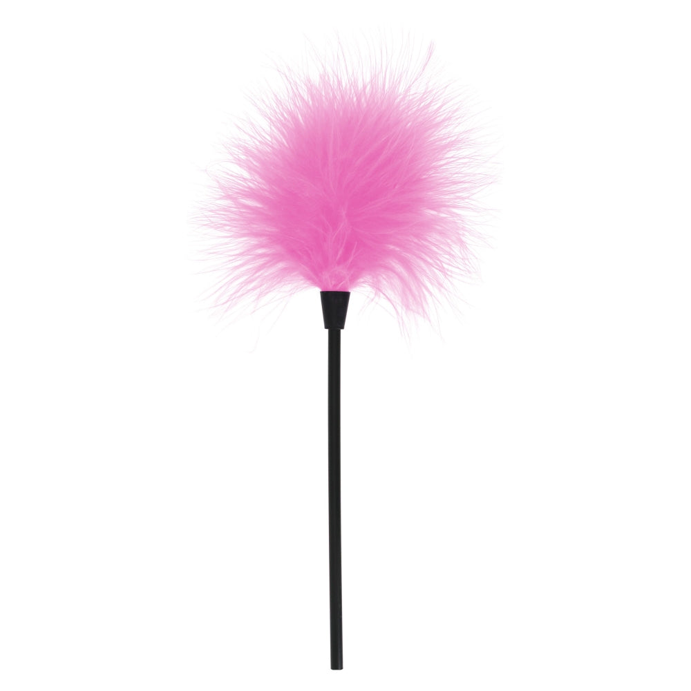 Gadilitor ToyJoy Basics cu Pene Roz - pene naturale de curcan, delicate si moi - ideal pentru jocuri erotice BDSM in cuplu