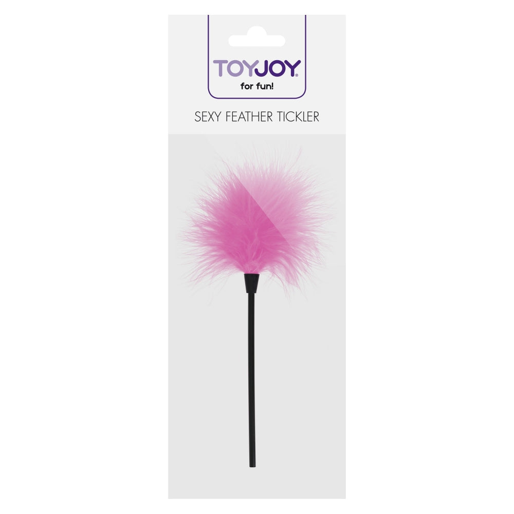 Gadilitor ToyJoy Basics cu Pene Roz - pene naturale de curcan, delicate si moi - ideal pentru jocuri erotice BDSM in cuplu