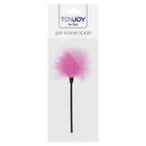 Gadilitor ToyJoy Basics cu Pene Roz - pene naturale de curcan, delicate si moi - ideal pentru jocuri erotice BDSM in cuplu