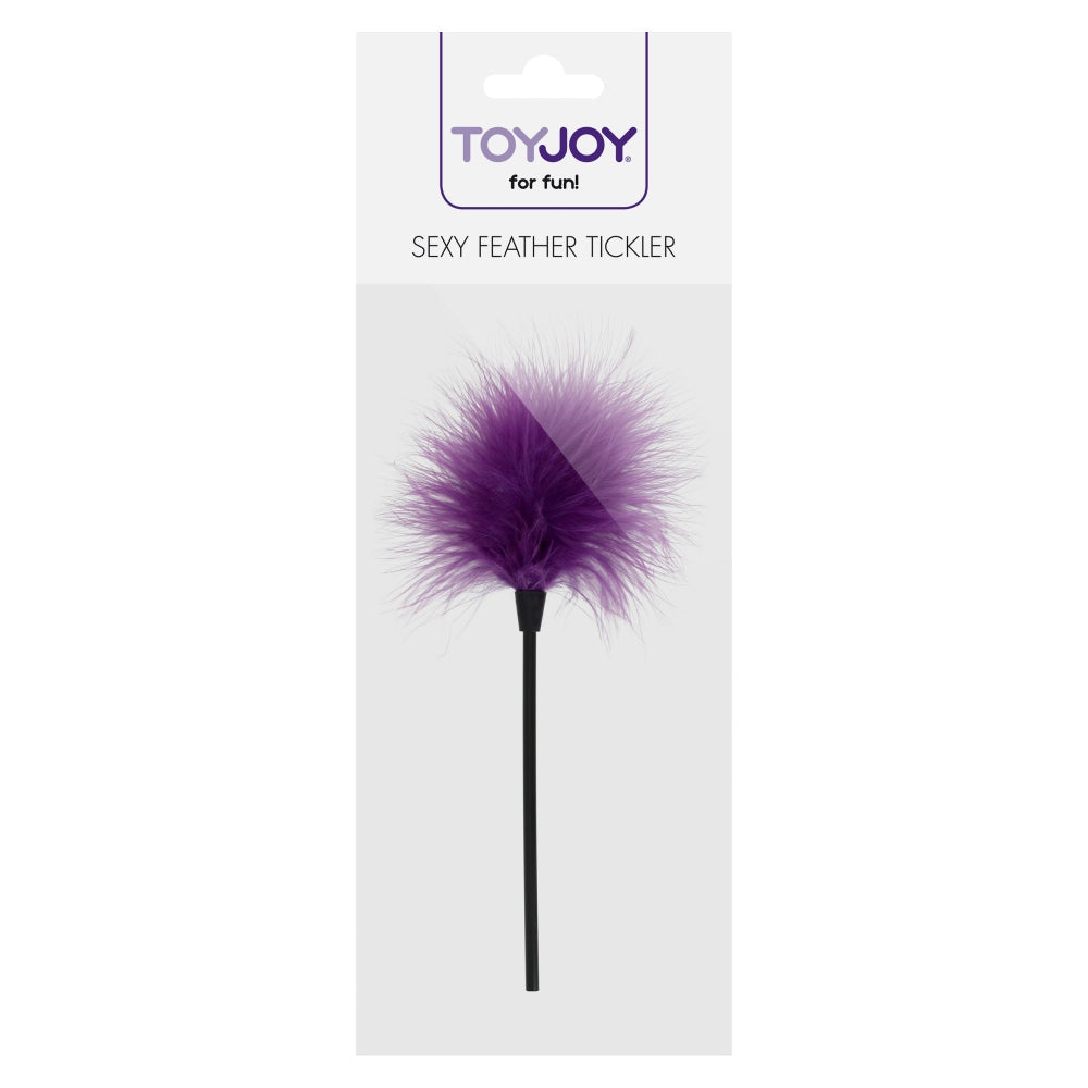 Gadilitor ToyJoy Basics cu Pene Mov - pene naturale de curcan, delicate si moi - ideal pentru jocuri erotice BDSM in cuplu