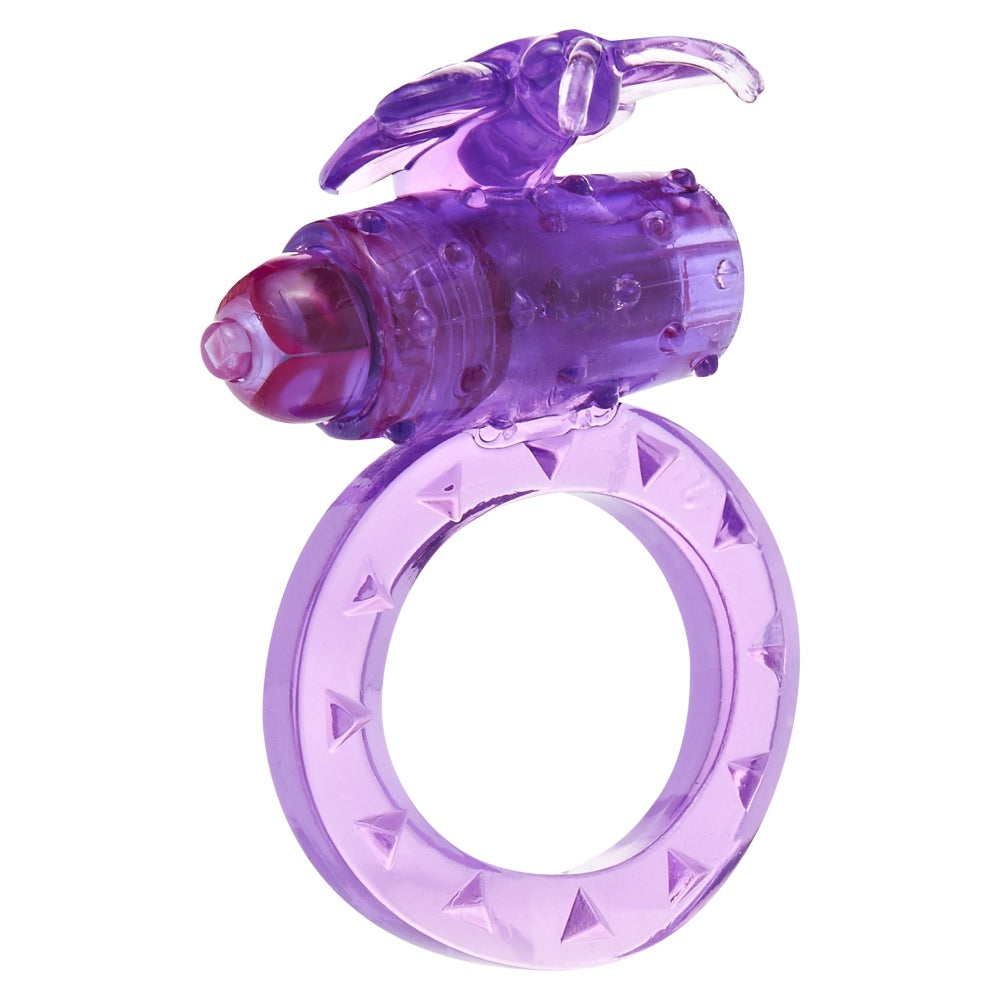 Inel Vibrant ToyJoy Basic Flutter Ring Mov - vibratii puternice pentru o experienta intensa - stimulare clitoridiana - design compact si usor de folosit
