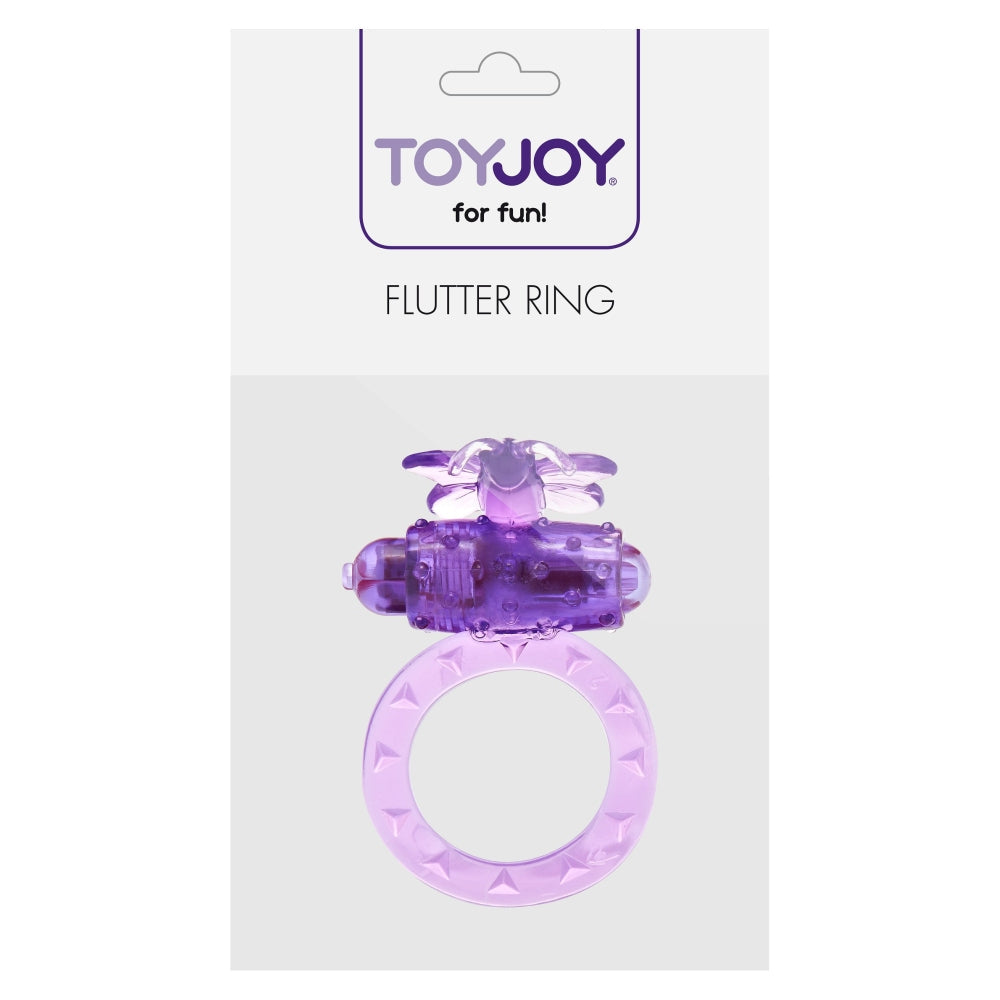 Inel Vibrant ToyJoy Basic Flutter Ring Mov - vibratii puternice pentru o experienta intensa - stimulare clitoridiana - design compact si usor de folosit