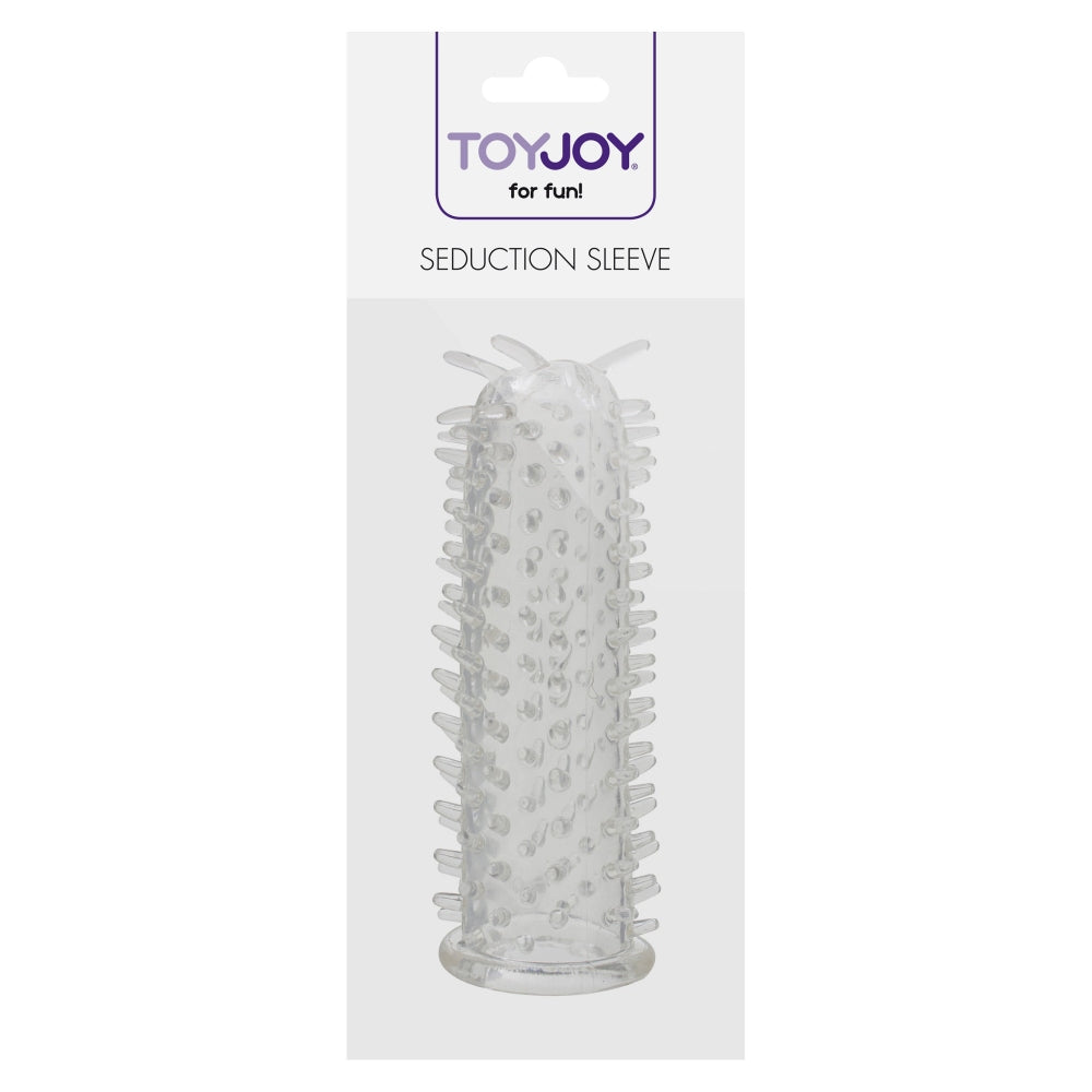 Manson pentru Penis ToyJoy Basics Transparent 11 cm - fabricat din TPR de calitate - creste placerea partenerului cu design texturat pentru stimulare interna