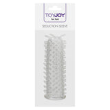 Manson pentru Penis ToyJoy Basics Transparent 11 cm - fabricat din TPR de calitate - creste placerea partenerului cu design texturat pentru stimulare interna