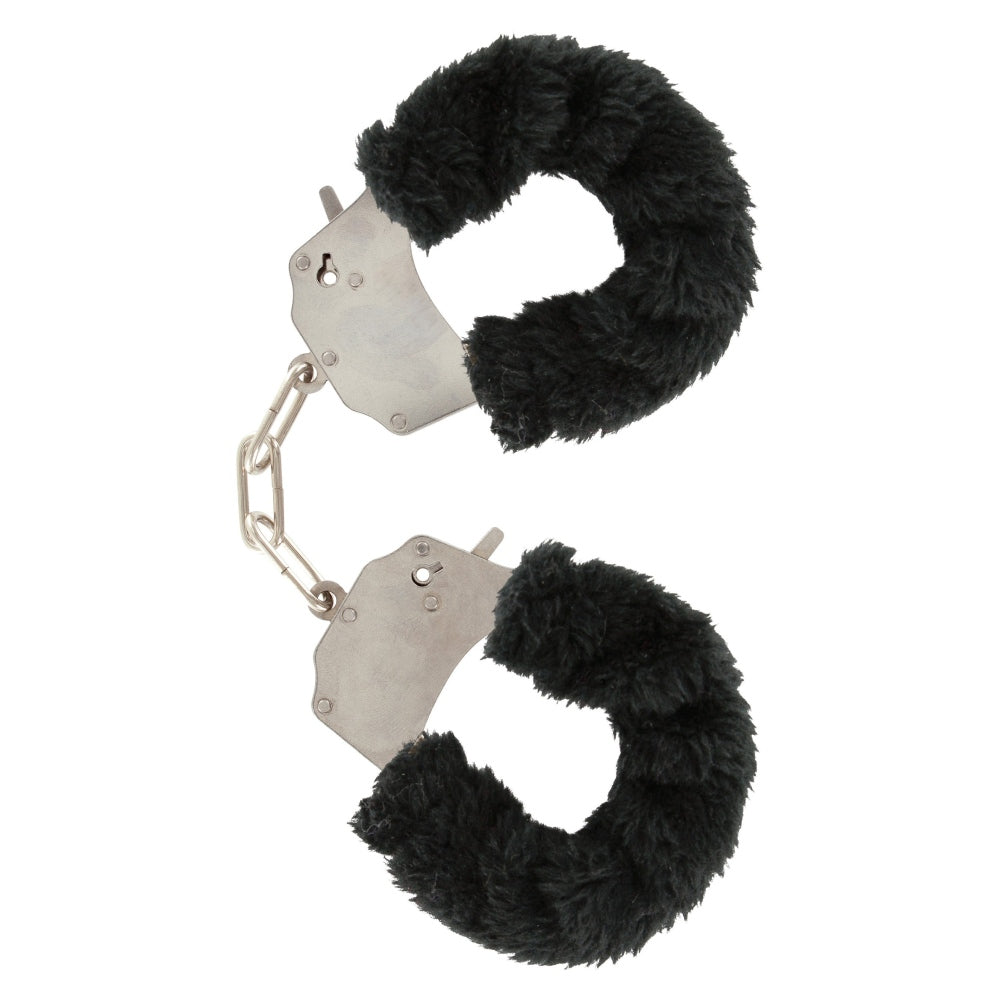 Catuse Pufoase ToyJoy din Metal - Negru - ideale pentru cadouri amuzante sau jocuri bondage usoare in cuplu