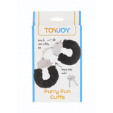 Catuse Pufoase ToyJoy din Metal - Negru - ideale pentru cadouri amuzante sau jocuri bondage usoare in cuplu