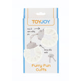 Catuse Pufoase ToyJoy din Metal - Alb - ideale pentru cadouri amuzante sau jocuri bondage usoare in cuplu