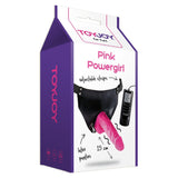 Curea Strap-on ToyJoy cu Vibrator - Roz, 15 cm - Vibratii puternice pentru stimulare intensa - Design ajustabil pentru o potrivire confortabila