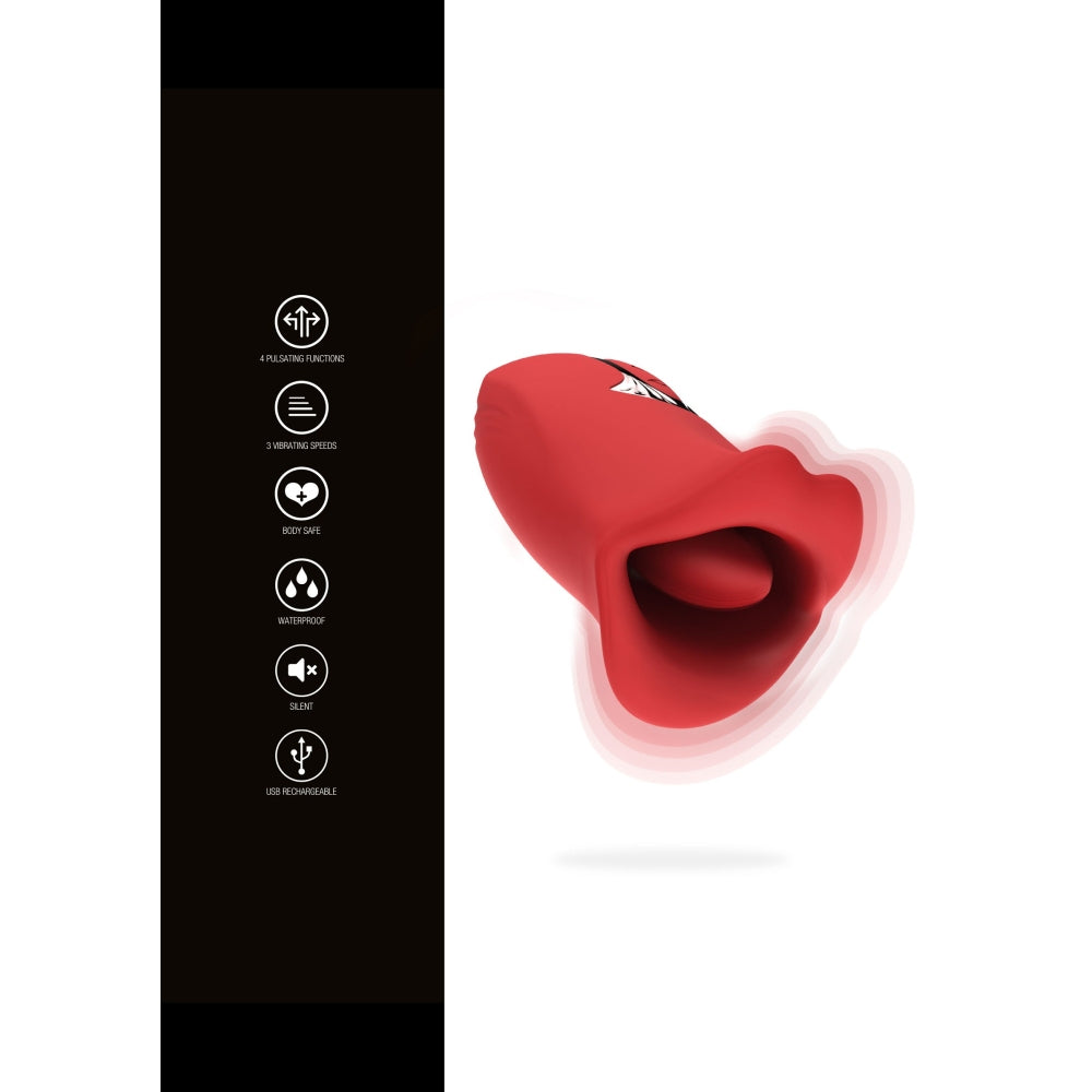 Vibrator ce Simuleaza Sexul Oral ToyJoy The Kisser - Experienta multisenzoriala - Limba cu 7 Functii Vibratoare - Reincarcabil, Rezistent la Apa