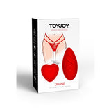 Chiloti Sexy ToyJoy cu Bullet Vibrant Rosu cu Telecomanda - Discret si Silentios - 4 Functii Pulsatii, 3 Viteze Vibratii - Telecomanda Wireless - Reincarcabil, Reizistent la Stropire