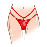 Chiloti Sexy ToyJoy cu Bullet Vibrant Rosu cu Telecomanda - Discret si Silentios - 4 Functii Pulsatii, 3 Viteze Vibratii - Telecomanda Wireless - Reincarcabil, Reizistent la Stropire
