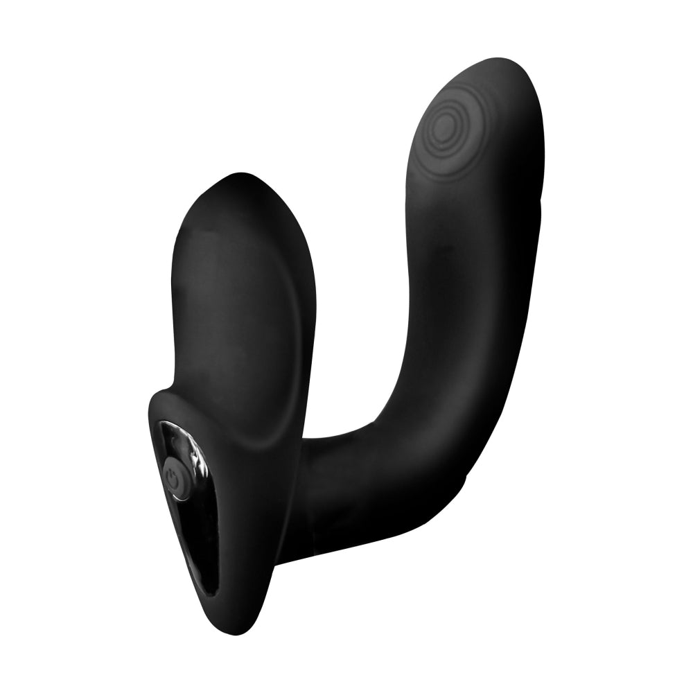 Stimulator Prostata ToyJoy Mustang - Negru, 12.5 cm - Stimularea duala cu doua motoare pentru prostata si perineu - 5 Functii Pulsatii - control prin telecomanda wireless - Reincarcabil, Rezistent la Apa IPX6 - ideal pentru jocuri solo sau in cuplu