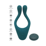 Vibrator Pentru Cupluri Multifunctional ToyJoy - Verde, 13.5 cm - Include telecomanda wireless - 10 Functii Vibratii - Reincarcabil, Rezistent la Apa