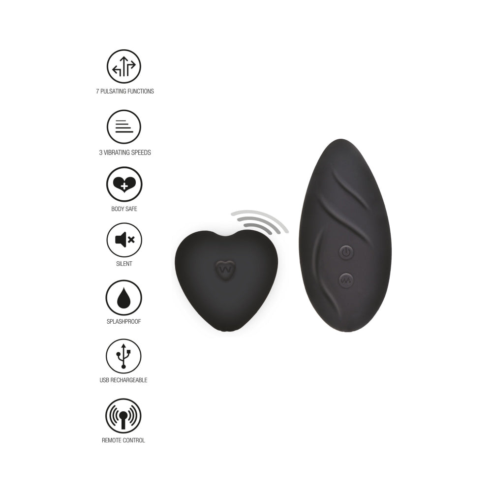 Chiloti Sexy ToyJoy cu Bullet Vibrant Negru cu Telecomanda - Discret si Silentios - 4 Functii Pulsatii, 3 Viteze Vibratii - Telecomanda Wireless - Reincarcabil, Reizistent la Stropire