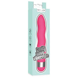 Vibrator ToyJoy Funky Wave - Roz, 18 cm - sistem de operare cu twist-cap, vibratii silentioase - design ondulat in valuri cu culori vibrante