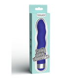 Vibrator ToyJoy Funky Wave - Mov, 18 cm - sistem de operare cu twist-cap, vibratii silentioase - design ondulat in valuri cu culori vibrante
